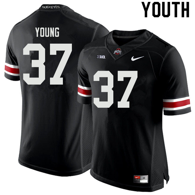 Ohio State Buckeyes Craig Young Youth #37 Black Authentic Stitched College Football Jersey